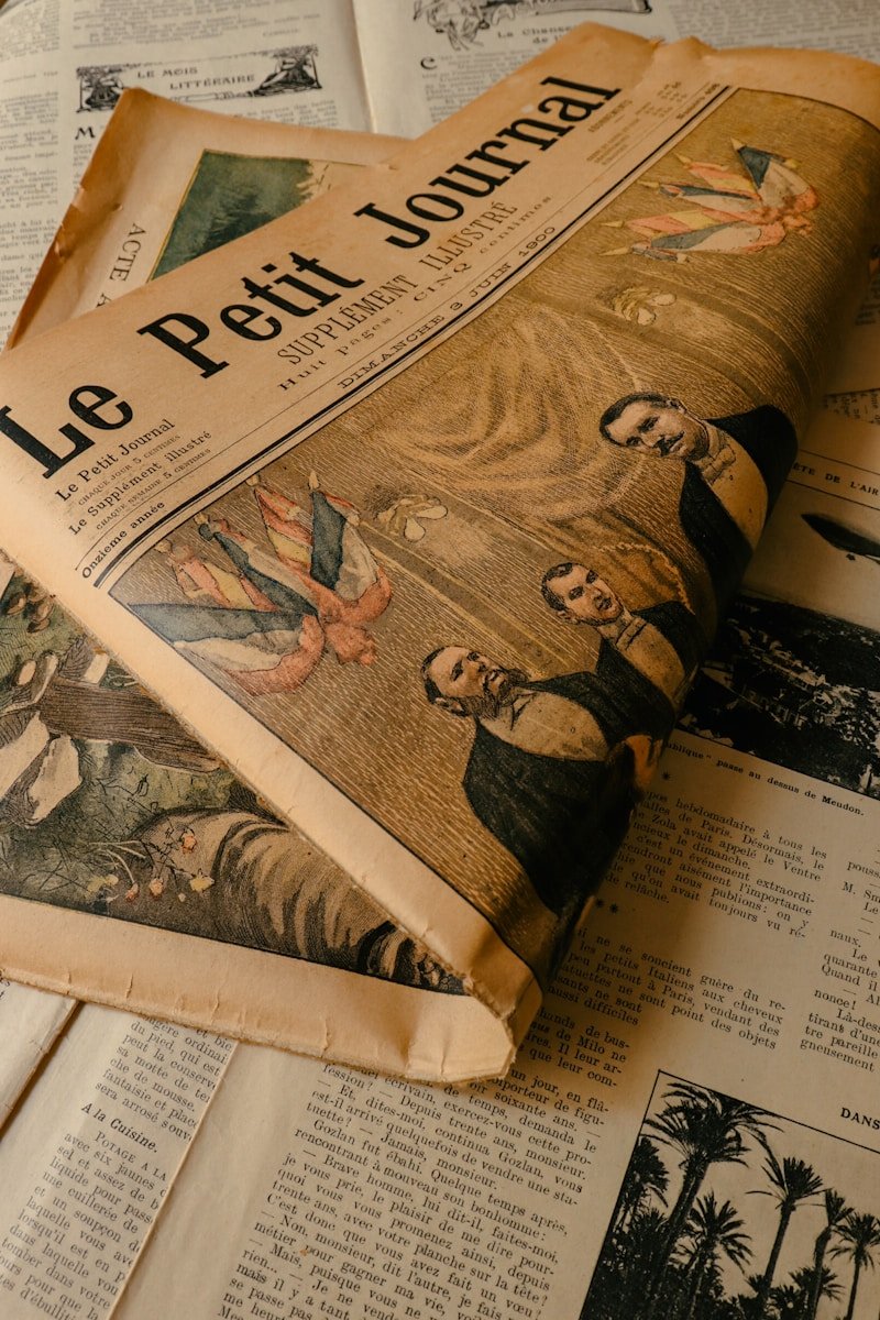 a bunch of newspapers laying on top of each other